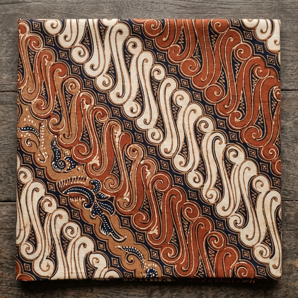 Kain batik Parang Rusak warna soga – batik tradisional Jawa Tengah Puspanyidra
