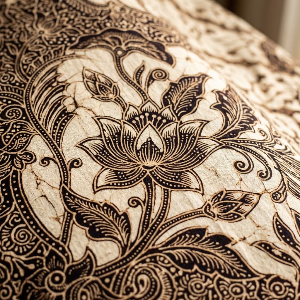 Kain batik motif Teratai (Lotus) – Puspanyidra Batik Magelang